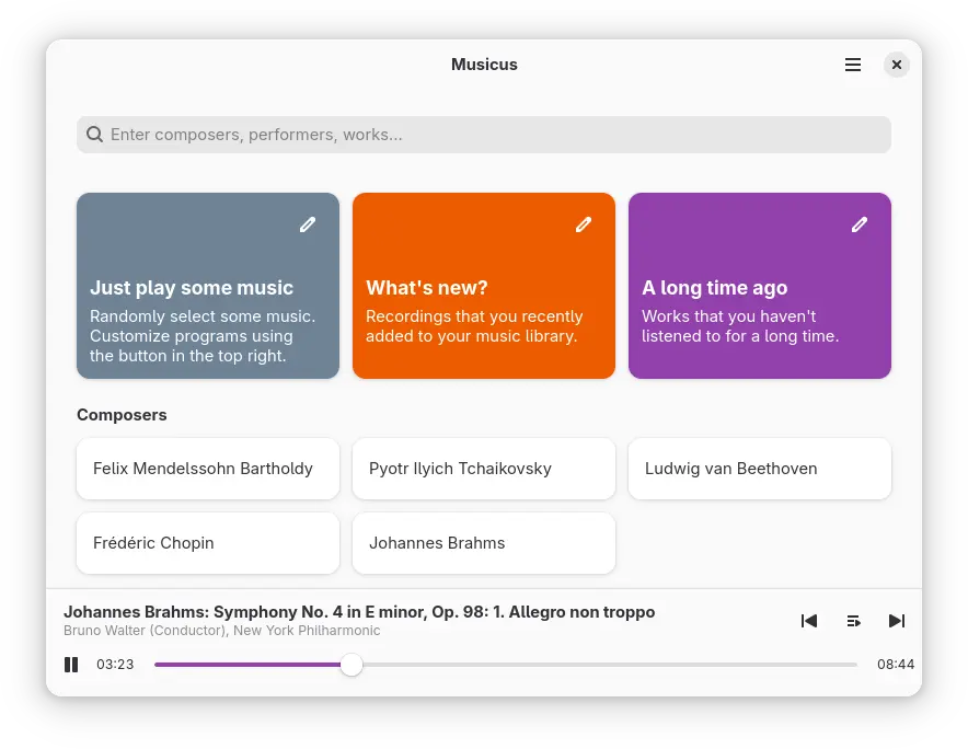 Screenshot von Musicus